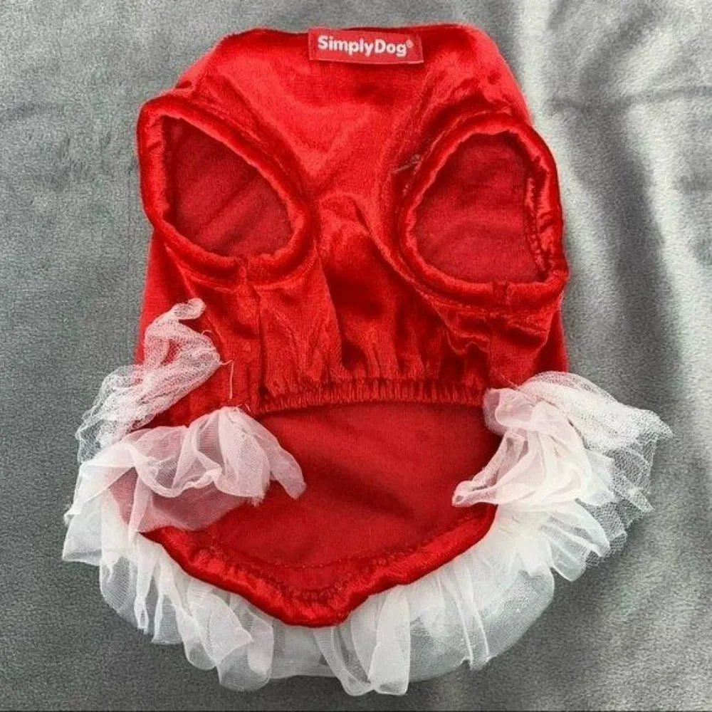 Simply Dog Red Candy Cane‎ Cutie Dog Outfit Size XS
